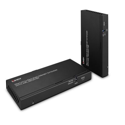 Lindy 70m Cat.6 HDMI 4K60 Audio IR and RS-232 HDBaseT Extender with ARC