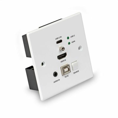 Lindy 150m Cat.6 HDMI 4K60 & Type C HDBaseT UK Wall Plate KVM Exte