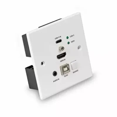 Lindy 150m Cat.6 HDMI 4K60 &amp; Type C HDBaseT UK Wall Plate KVM Exte - Thumbnail 3