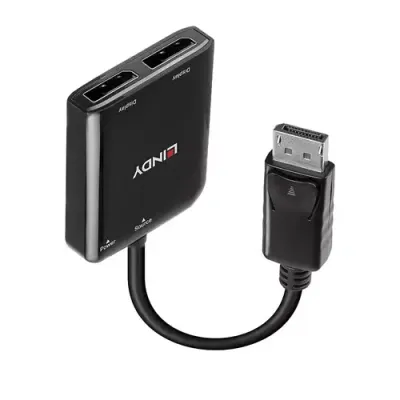 Lindy 38430 interface hub DisplayPort 21600 Mbit/s Black - Thumbnail 2