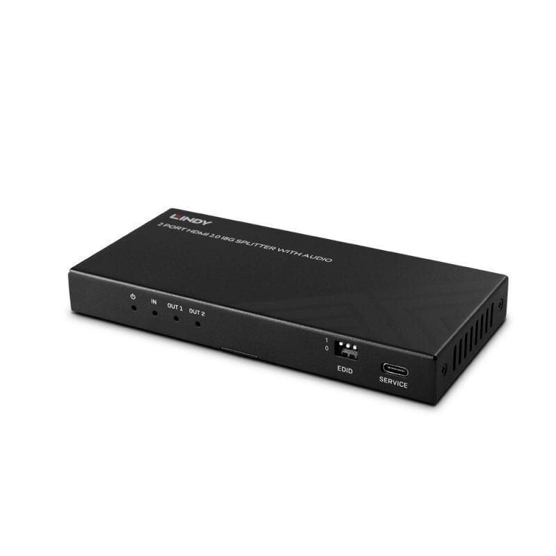 Lindy 2 Port HDMI 8K60 Splitter with Audio - Image 1