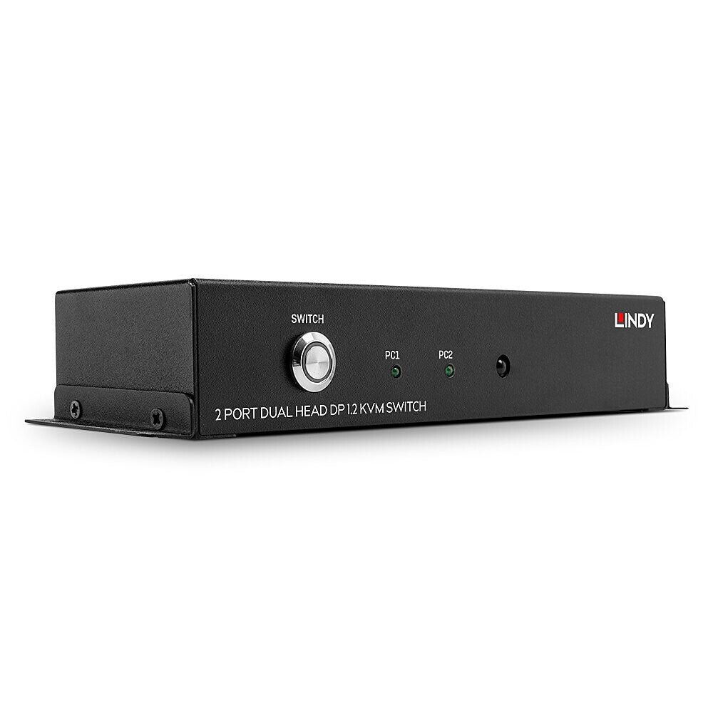 Lindy 2 Port Dual Head DisplayPort 1.2 KVM Switch - Image 1