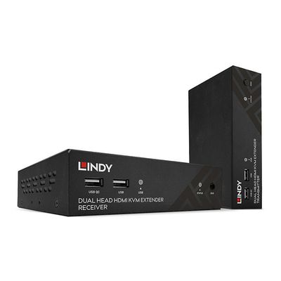 Lindy 100m Cat.6 Dual Head HDMI USB and RS-232 Extender - Thumbnail 2