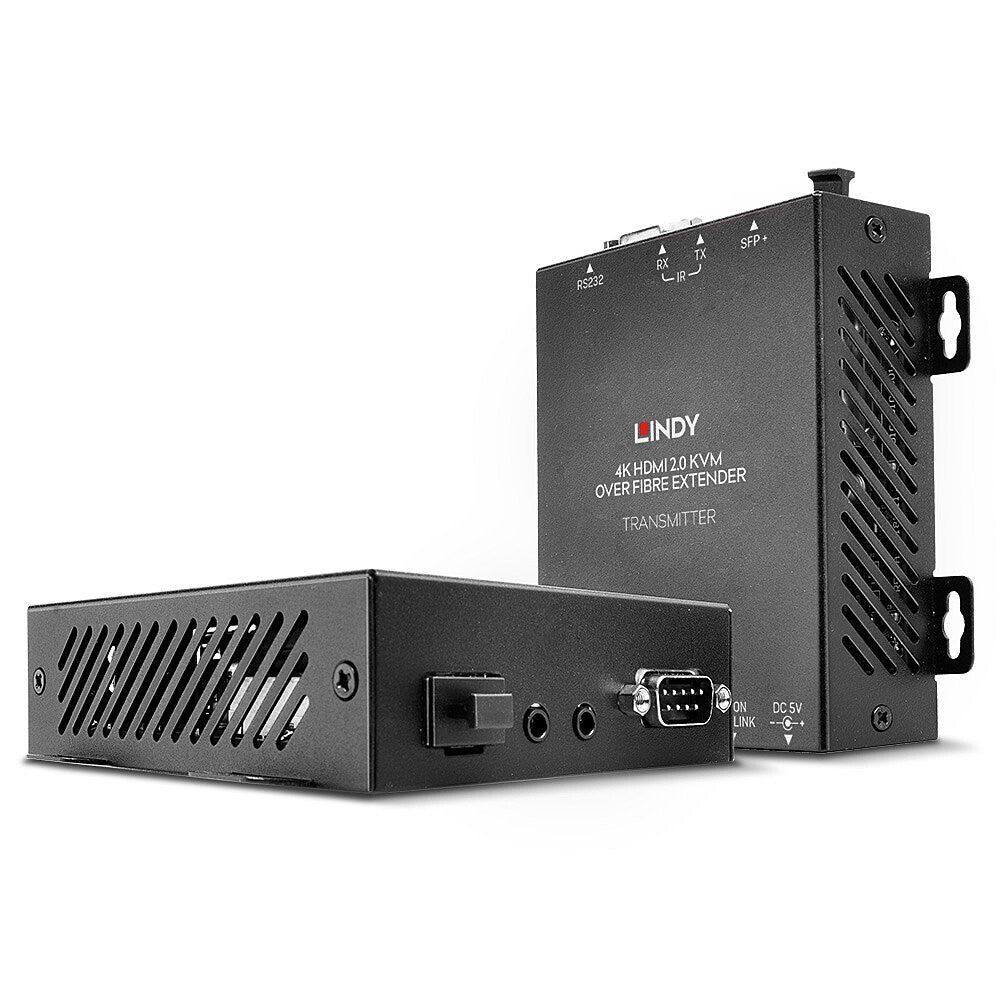 Lindy 300m Fibre Optic HDMI 4K60 and USB KVM Extender - Image 1