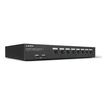 Lindy 8 Port DisplayPort 1.2, USB 2.0 and Audio KVM Switch - Thumbnail 2