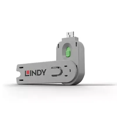 Lindy USB Type A Port Blocker Key, Green - Thumbnail 2