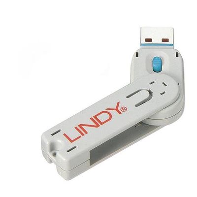 Lindy USB Type A Port Blocker Key, Blue