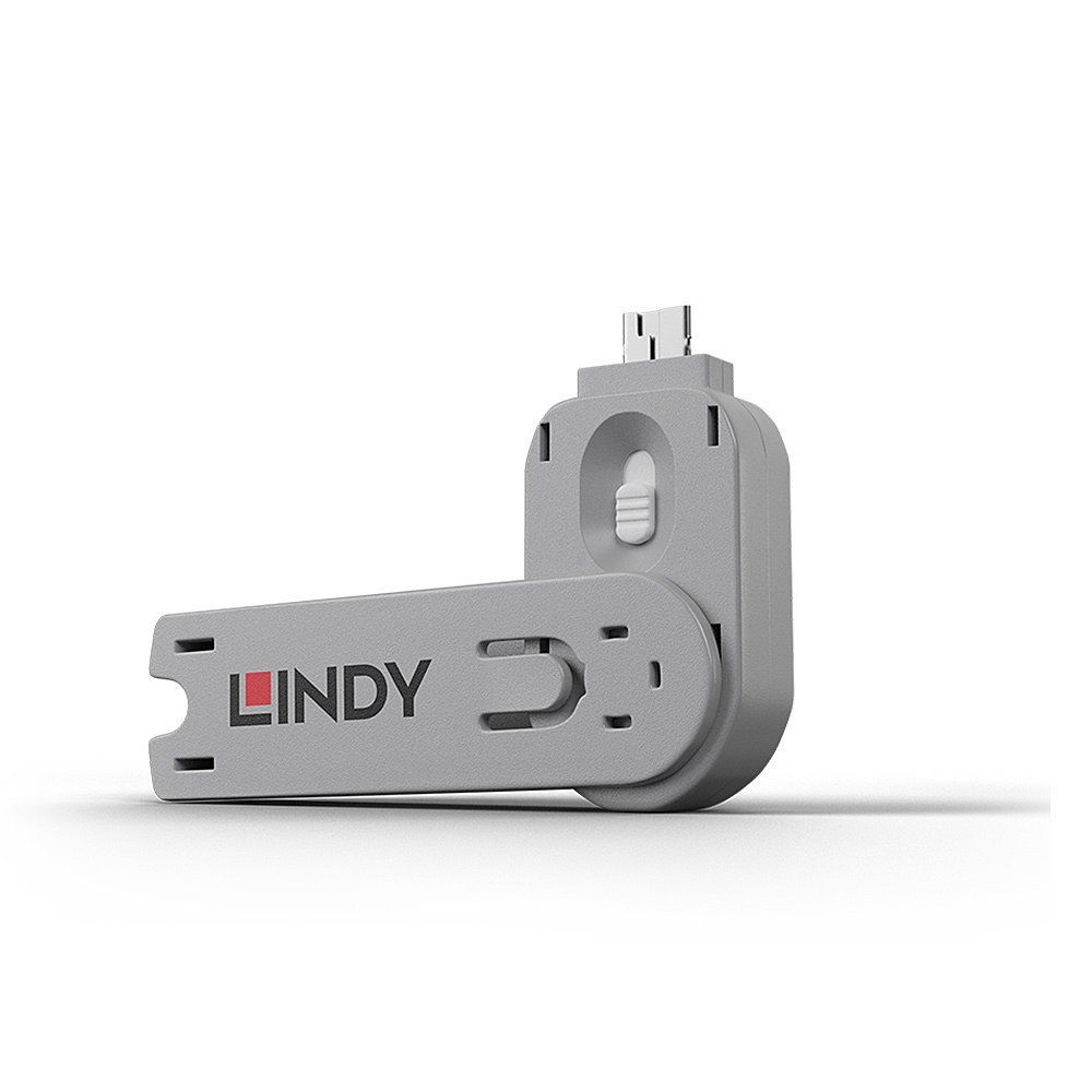 Lindy USB Type A Port Blocker Key, White - Image 1