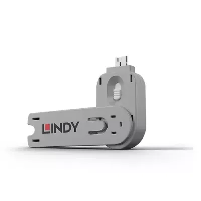 Lindy USB Type A Port Blocker Key, White - Thumbnail 3