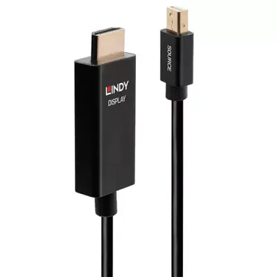 Lindy 3m Active Mini DisplayPort to HDMI Cable with HDR - Thumbnail 2
