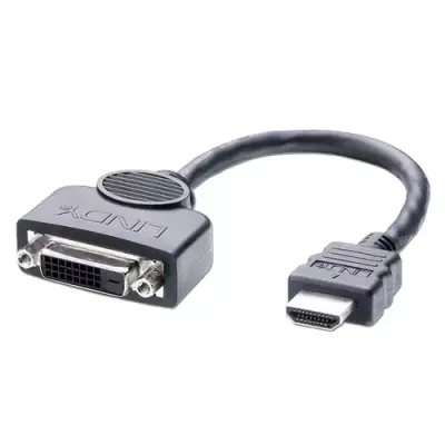 Lindy DVI-D Female to HDMI Male Adapter Cable, 0.2m - Thumbnail 2