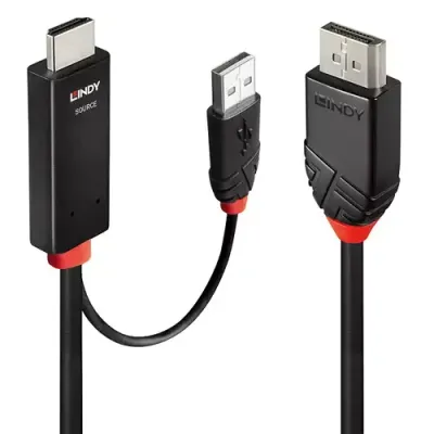 Lindy 3m HDMI to DisplayPort Cable - Thumbnail 2