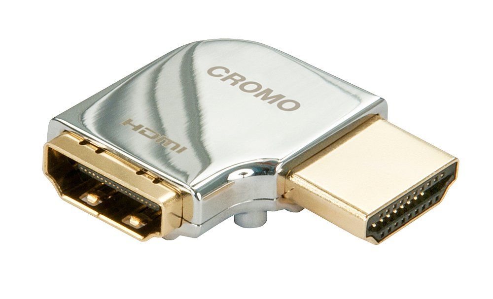 Lindy CROMO HDMI Male to HDMI Female 90 Degree Right Angle Adapter - Right - Image 1