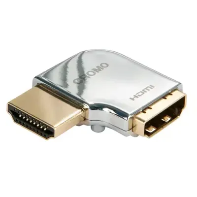 Lindy CROMO HDMI Male to HDMI Female 90 Degree Right Angle Adapter - Left - Thumbnail 2