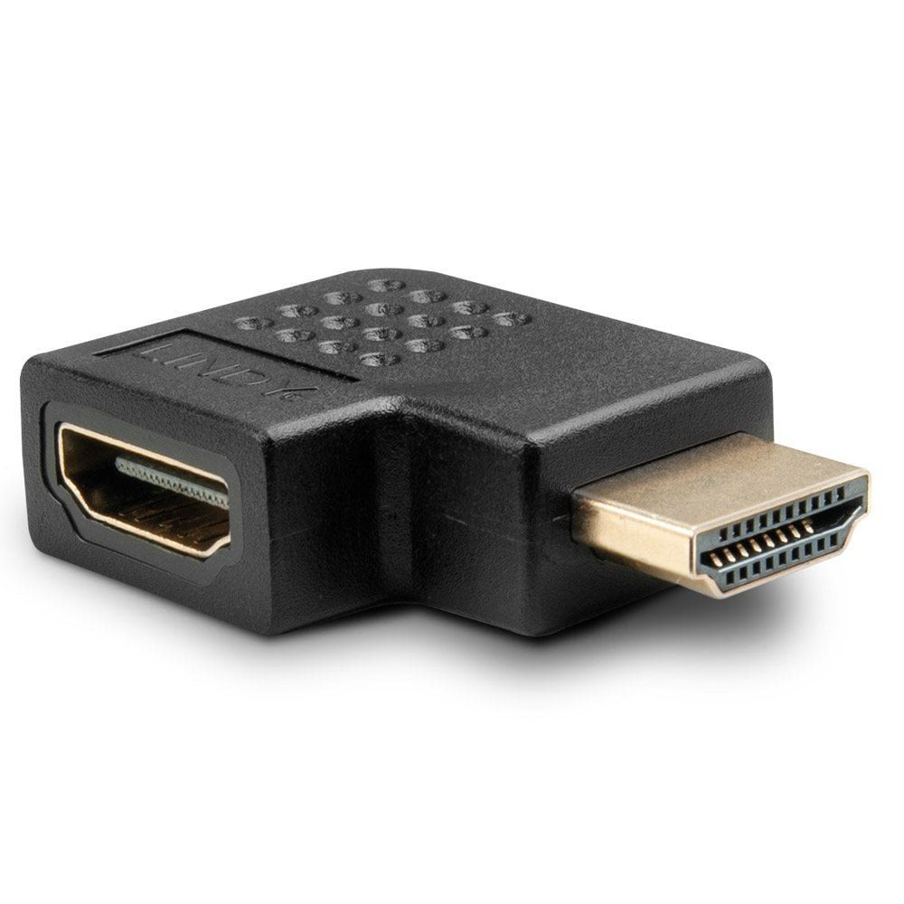 Lindy HDMI 90 Degree Right Angled Adapter, Black - Image 1