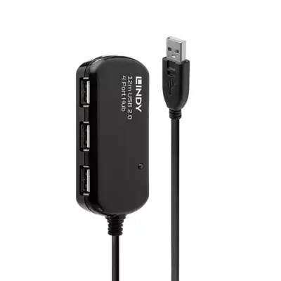 Lindy 12m USB 2.0 Active Extension Pro Hub - Thumbnail 2