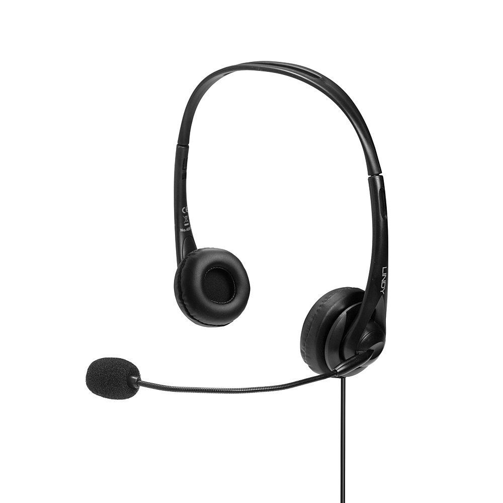 Lindy USB Type A Wired Headset with In-Line Control - Image 1