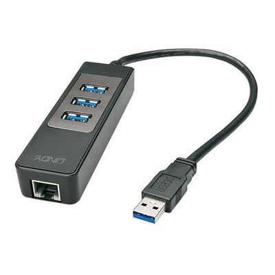 Lindy USB 3.0 Hub and Gigabit Ethernet Converter