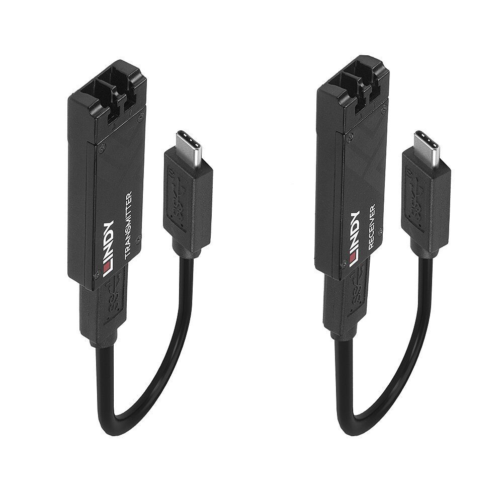 Lindy 100m Fibre Optic USB 3.2 Type C Extender - Image 1