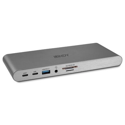 Lindy DST-Pro 5K XT USB-C Laptop Docking Station with Triple Display (4K) or Single Display (5K) and 100W Pass-Through Charging