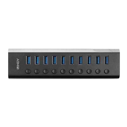 Lindy 10 Port USB 3.0 Hub with On/Off Switches - Image 1