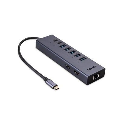 Lindy DST-Mini Duo, USB-C Laptop Mini Docking Station 2x 4K HDMI