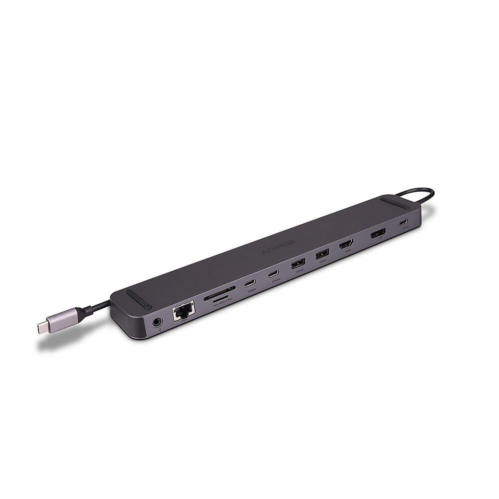 Lindy DST-Mini XT 810, USB-C Laptop Mini Docking Station with Single Display (8K) or Dual Display (4K60) and 100W Pass-Through Charging - Image 1