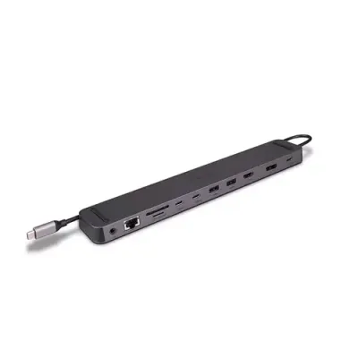 Lindy DST-Mini XT 810, USB-C Laptop Mini Docking Station with Single Display (8K) or Dual Display (4K60) and 100W Pass-Through Charging - Thumbnail 2