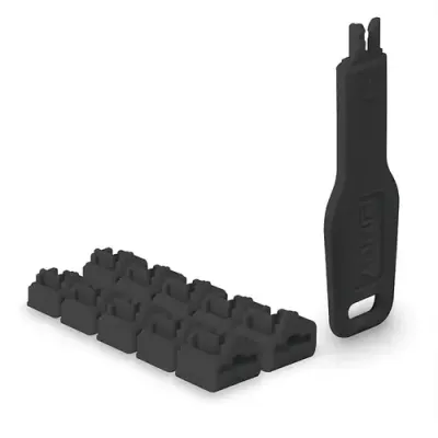 Lindy RJ45 Port Locks Black 10x + 1 Key