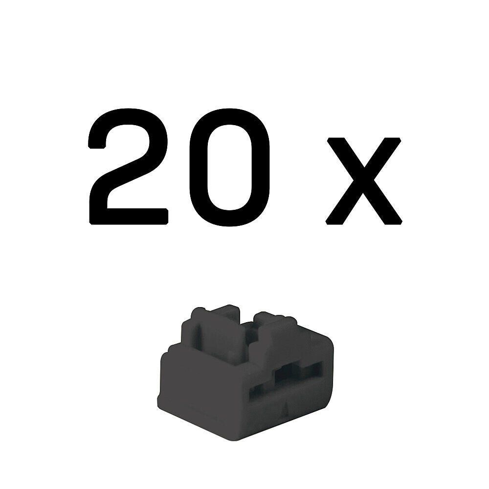 Lindy RJ-45 Port Blockers (Without Key) - Pack of 20, Black - Image 1