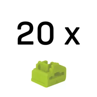 Lindy RJ-45 Port Blockers (Without Key) - Pack of 20, Green - Thumbnail 3