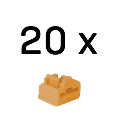 Lindy 47898 port blocker RJ-45 Orange Acrylonitrile butadiene styrene (ABS) 20 pc(s) - Thumbnail 2