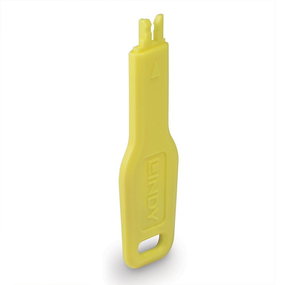 Lindy RJ45 Port Blocker key, Yellow - Image 1