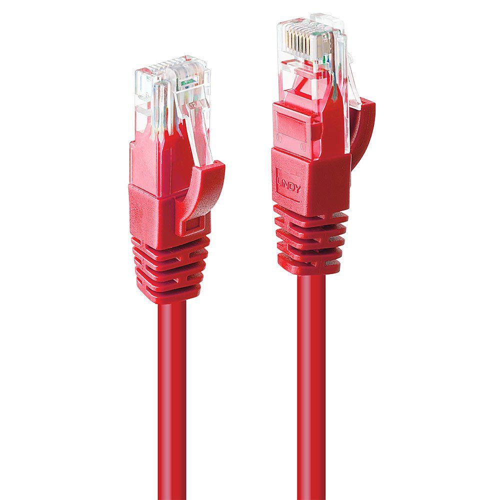 Lindy 5m Cat.6 U/UTP Network Cable. Red - Image 1