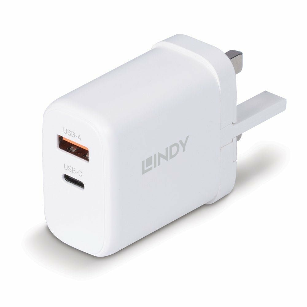 Lindy 65W USB Type A and C GaN Charger - Image 1