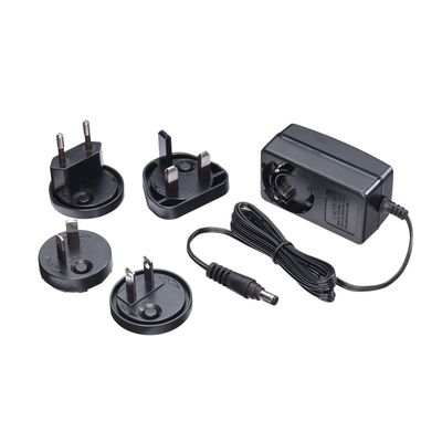 Multi Country Switching AC Adapter - 12V DC 1.25A 5.5mm Outer / 2.1mm Inner DC Jack Level VI