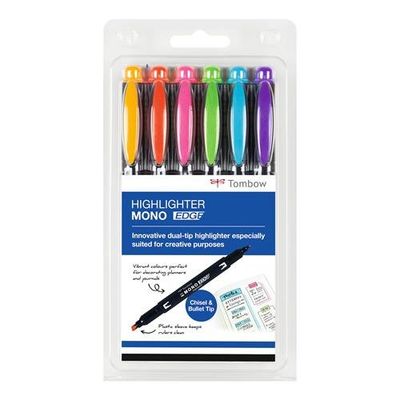 Tombow MONO edge marker 6 pc(s) Fine/Bullet tip Multicolour