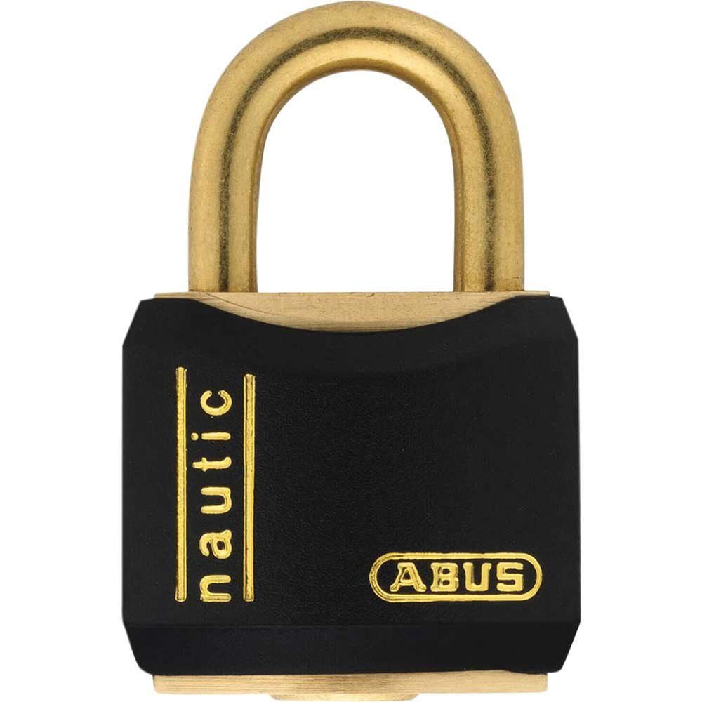 Abus T84 Series Brass Padlock 25mm Black Standard - Image 1