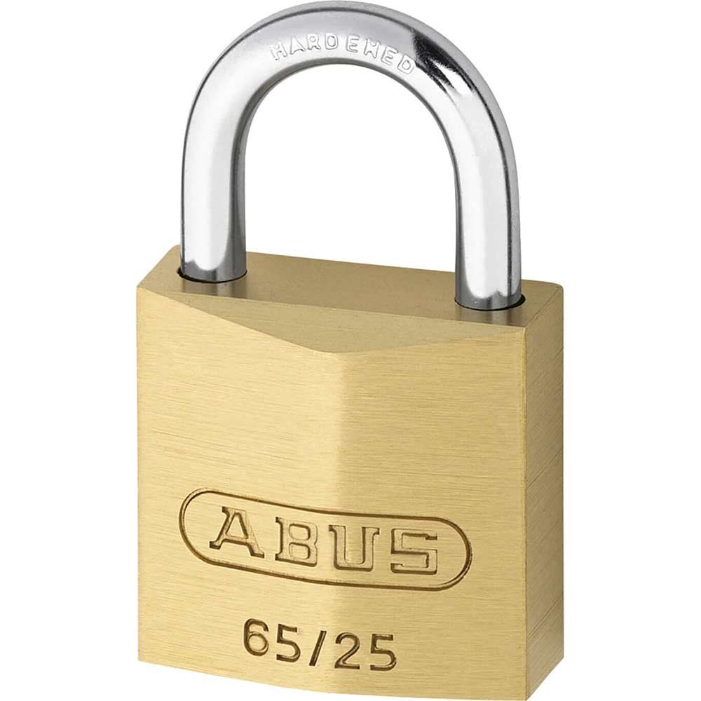 Abus 65 Series Compact Brass Padlock Keyed Alike 25mm Standard 251 - Image 1