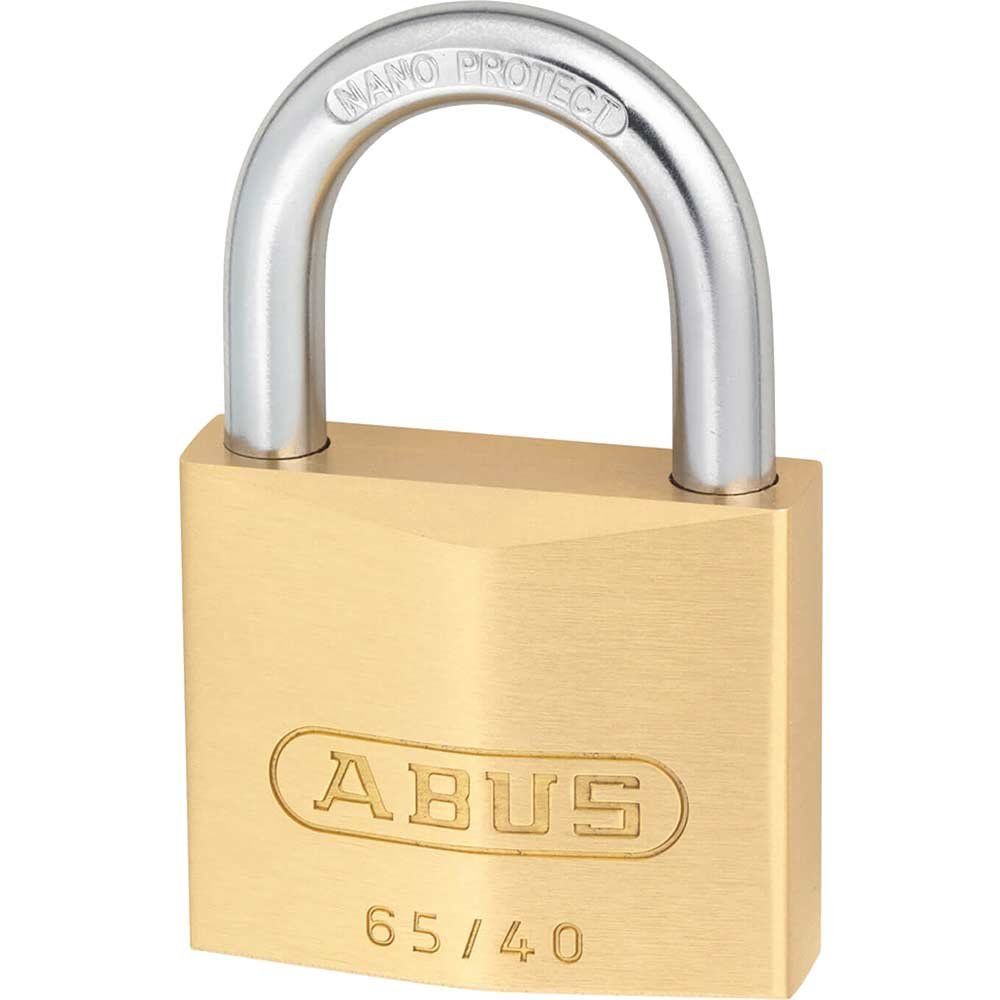 Abus 65 Series Compact Brass Padlock Keyed Alike 40mm Standard 6413 - Image 1