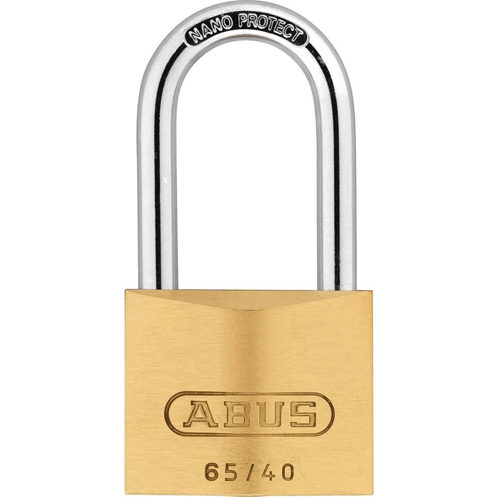 Abus 65 Series Compact Brass Padlock Keyed Alike 40mm Long 6406 - Image 1