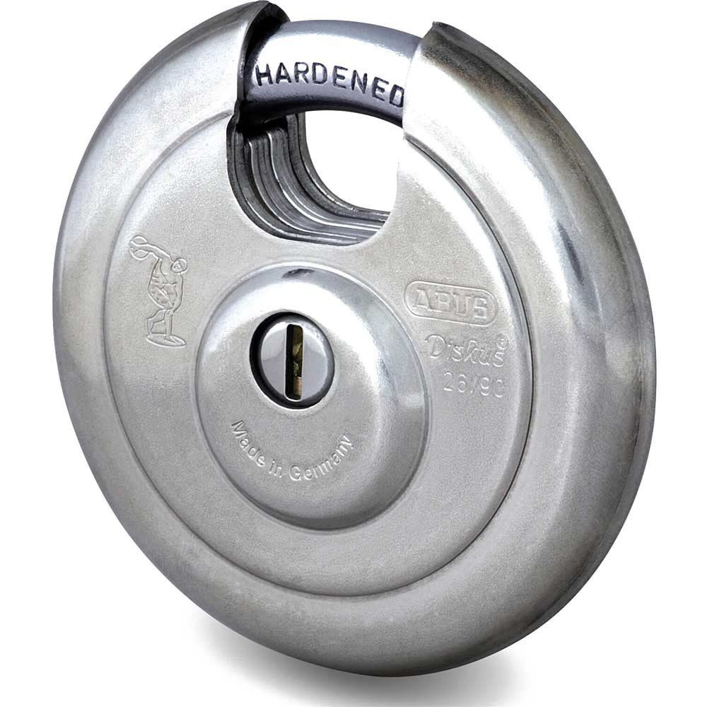 Abus 26 Series Diskus Stainless Steel Bodied Padlock 90mm Standard - Image 1