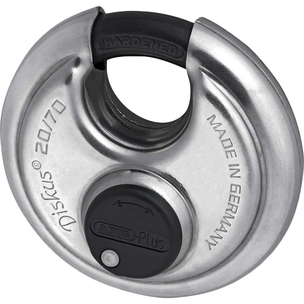 Abus 20 Series Diskus Stainless Steel Bodied Padlock Keyed Alike 70mm Standard 564323 - Image 1