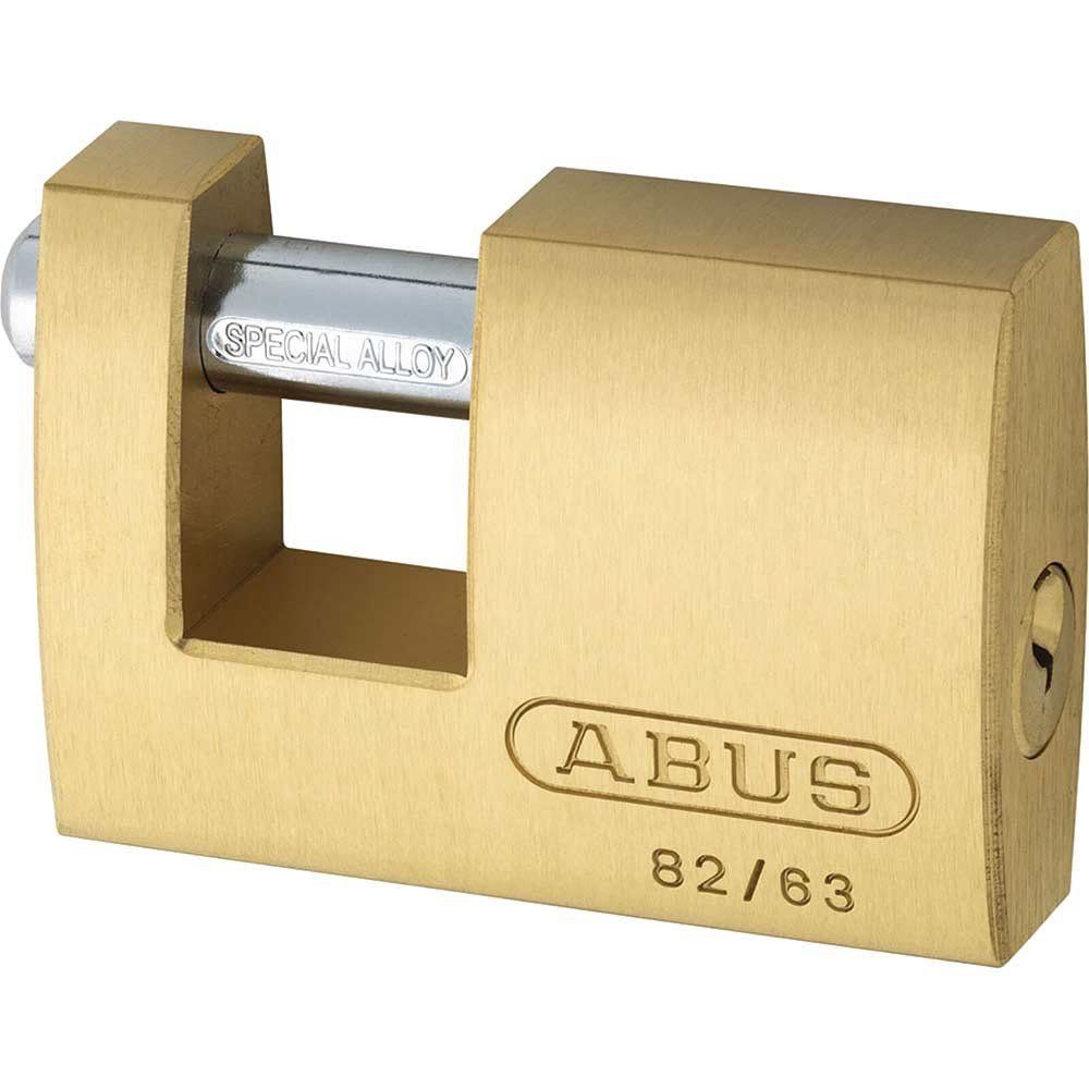 Abus 82 Series Monoblock Brass Shutter Padlock 63mm Standard - Image 1