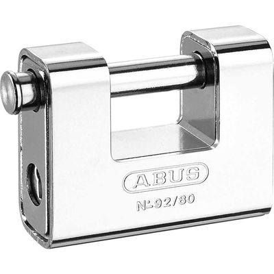 Abus 80mm 92 Series Steel Clad Body Brass Shutter Padlock 80mm Standard