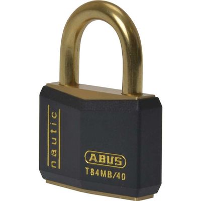 Abus Black T84 Inox Series Brass Padlock 40mm Standard