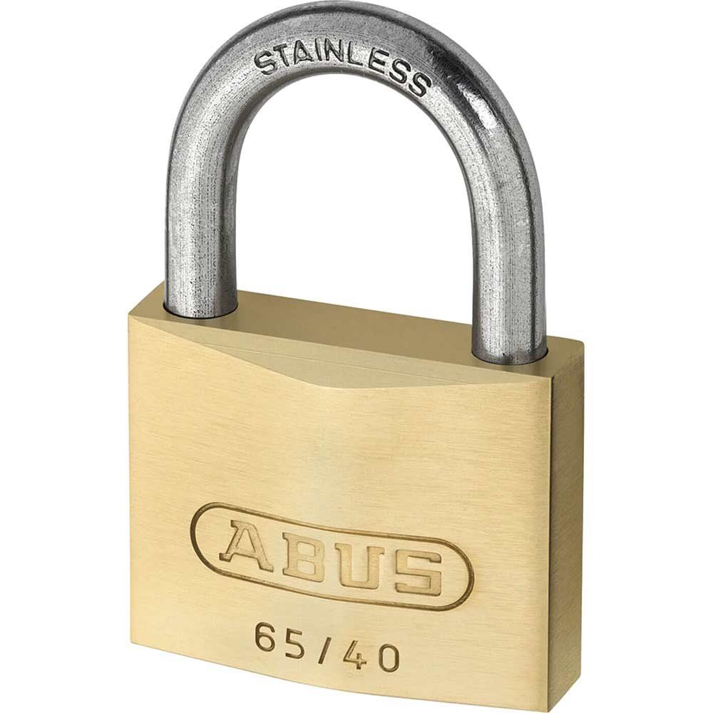 Abus 65 Series Compact Brass Padlock 40mm Extra Long - Image 1