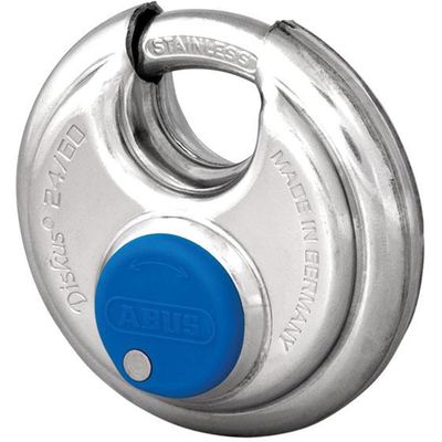 ABUS Mechanical 24Ib/60mm Diskus Padlock Keyed Alike Ee0036 - White
