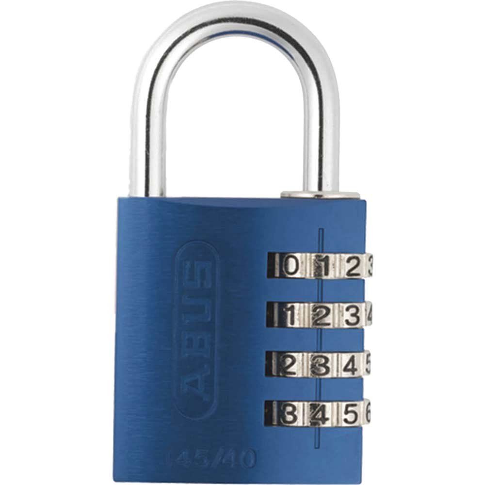 Abus 145 Series Aluminium Combination Padlock 40mm Blue Standard - Image 1
