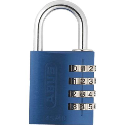 Abus 145 Series Aluminium Combination Padlock 40mm Blue Standard